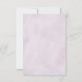 ダスティブルーパープルネイビー薄紫開花結婚ズ 出欠カード (裏面)