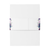 ダスティブルーパープルネイビー薄紫開花結婚ズ 招待状ベリーバンド (裏面例)