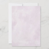 ダスティブルーパープルネイビー薄紫開花結婚ズ 招待状 (裏面)