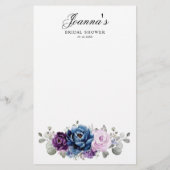 ダスティブルーパープルブライダルシャワーゲーム推測する誰 (裏面)