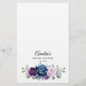 ダスティブルーパープルブライダルシャワー誰が私のゲーム (裏面)