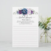 ダスティブルーパープルブライダルシャワー誰が私のゲーム (スタンド正面)