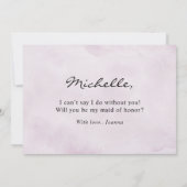 ダスティブルーパープル私のメイド・オブ・オーナー（花嫁付き添い人）Inv 招待状 (裏面)