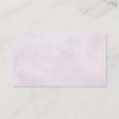 ダスティブルーパープル薄紫開花ウェディングレセプション エンクロージャーカード (裏面)