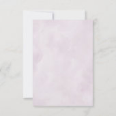 ダスティブルーパープル薄紫開花ブライダルシャワー サンキューカード (裏面)