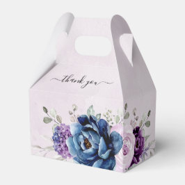 ダスティブルーパープル薄紫開花ブライダルシャワー フェイバーボックス