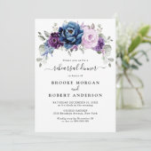 ダスティブルーパープル薄紫開花リハーサルディナー 招待状 (スタンド正面)