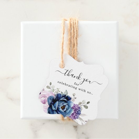 ダスティブルーパープル開花結婚ズサンキュー フェイバータグ (インサイチュ)