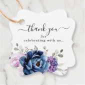 ダスティブルーパープル開花結婚ズサンキュー フェイバータグ (正面)