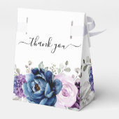 ダスティブルーパープル開花結婚ズサンキュー フェイバーボックス (裏面サイド)