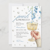 ダスティブルーパール&プロセッコブランチブライダルシャワー 招待状 (正面)