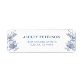 ダスティブルービクトリアントワ結婚ール差出人住所 ラベル (正面)