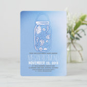 ダスティブルービーチブライダルシャワー招待状 招待状 (スタンド正面)