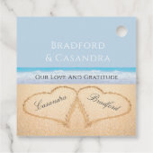 ダスティブルービーチ結婚式2ハートインザサンド フェイバータグ (裏面)