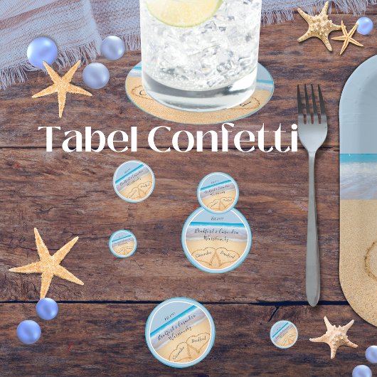 ダスティブルービーチ結婚式2ハート コンフェッティ