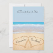 ダスティブルービーチ2ハートサンドリハーサルディナー 招待状 (裏面)