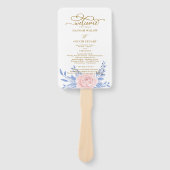 ダスティブルーピエレガントンクフローラ結婚式 プログラム ハンドファン (正面)