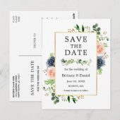 ダスティブルーピンクフローラ保存日 ポストカード (正面/裏面)