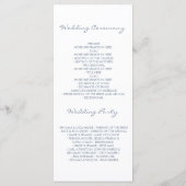 ダスティブルーピンクフローラ水彩結婚式 プログラム (裏面)