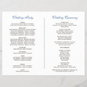 ダスティブルーピンクフローラ〔雄ジカの〕枝角結婚式 プログラム チラシ (裏面)