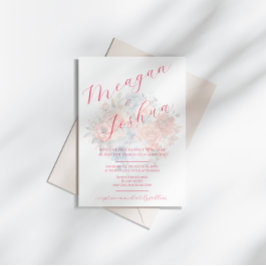 ダスティブルーピンク結婚式招待状 招待状