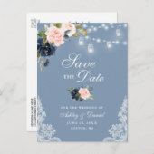 ダスティブルーピンク赤面フローラ保存日 案内ポストカード (正面/裏面)