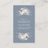 ダスティブルーピーシーバラエレガントフローラパステル 名刺 (裏面)