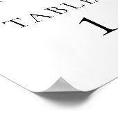 ダスティブルーピーチフローラテーブル番号 ポスター (角)