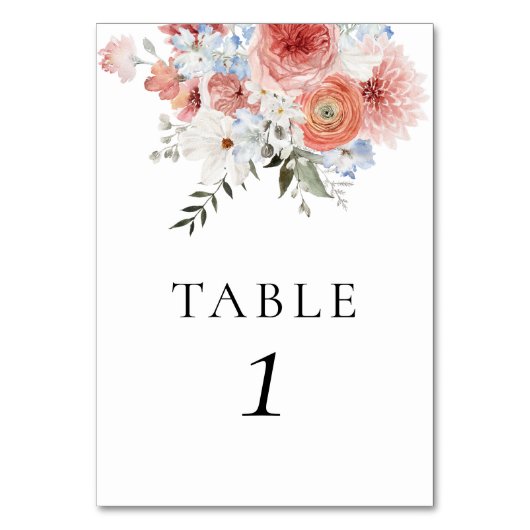 ダスティブルーピーチフローラ テーブルナンバー (正面)