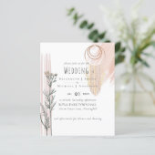 ダスティブルーピーチボホ結婚式招待状 (スタンド正面)