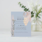 ダスティブルーピーチボホ結婚式招待状 (スタンド正面)
