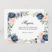 ダスティブルーピーチ赤面は私のブライドメイドP ポストカード (正面/裏面)