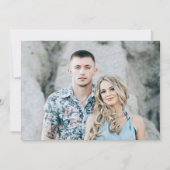 ダスティブルーピーチ赤面ボタニカルフローラ結婚ズサ セーブザデート (裏面)