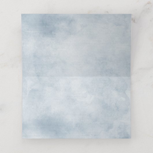 ダスティブルーピーチ赤面ボタニカルフローラ結婚ズ プレイスカード (内部開封)