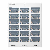 ダスティブルーピーチ赤面幾何学フローラ結婚ズ ラベル (フルシート)