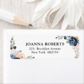 ダスティブルーピーチ赤面幾何結婚フローラズラ ラベル (インサイチュ)