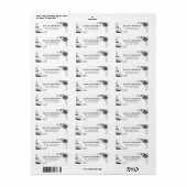 ダスティブルーピーチ赤面幾何結婚フローラズラ ラベル (フルシート)