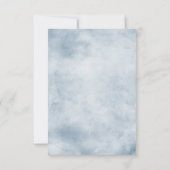 ダスティブルーピーチ赤面植物学ブライダルシャワーTh サンキューカード (裏面)