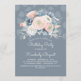 ダスティブルーピーチ&バラフローラバースデーパーティー 招待状