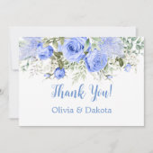 ダスティブルーピーニーブロッサムシックサンキューカード 招待状 (正面)