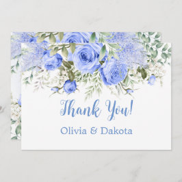 ダスティブルーピーニーブロッサムシックサンキューカード 招待状