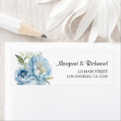 ダスティブルーピーニー結婚フローラ差出人住所 ラベル (インサイチュ)
