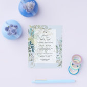 ダスティブルーピ結婚ンクの式典と披露宴請求書 チラシ (シングル)