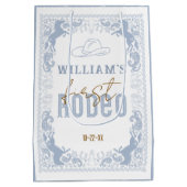 ダスティブルーファーストロデオ誕生日のお気に入りバッグ – ウェスター ミディアムペーパーバッグ (裏面)