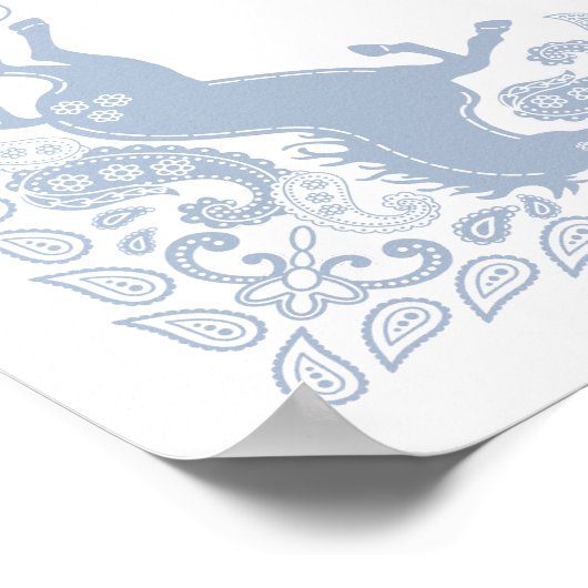 ダスティブルーファーストロデオ誕生日ウェルカムサイン – Wes ポスター (角)