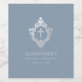 ダスティブルーファースト聖体少年クロスヴィンテージクレスト ワインラベル (シングルラベル)