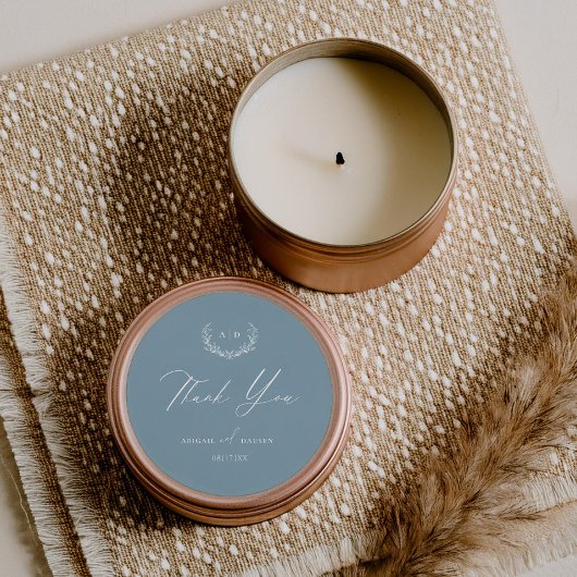 ダスティブルーフェイスステッ結婚カーの感謝ラベル ラウンドシール