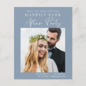 ダスティブルーフォトウェディングレセプション日付を保存 (正面)