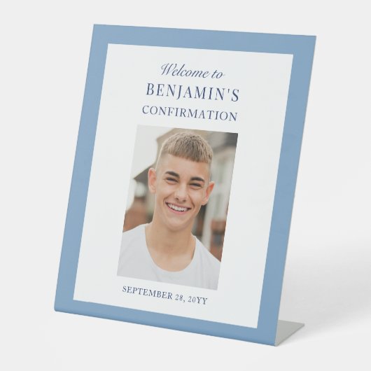 ダスティブルーフォトボーイズ確認ウェルカムサイン 台座サイン (正面)