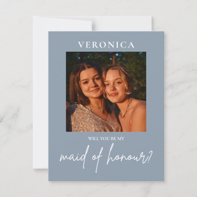 ダスティブルーフォトメイド・オブ・オーナー（花嫁付き添い人）ボホ提案カード (正面)